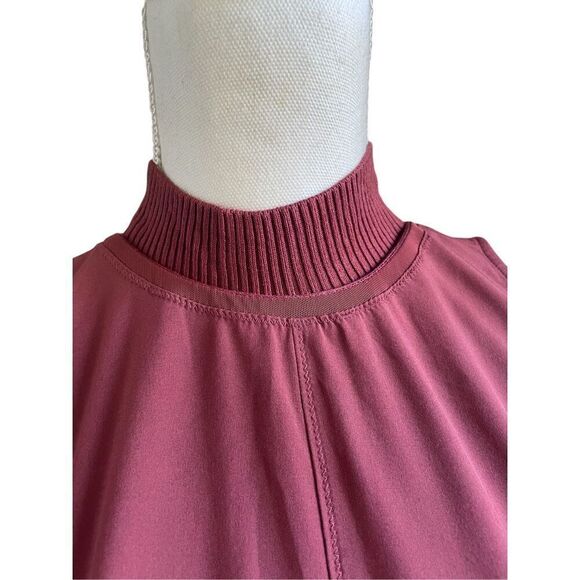 Athleta Women’s Initiative Zipper Mock Neck Sleeveless Sun Dress Maroon XS - Picture 8 of 13